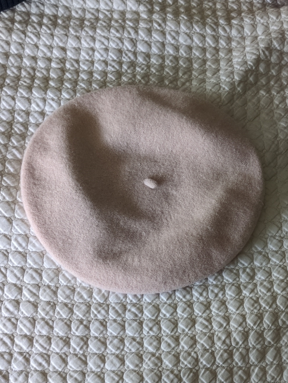 Women's Soft Knit Wool Beret in Light Pink